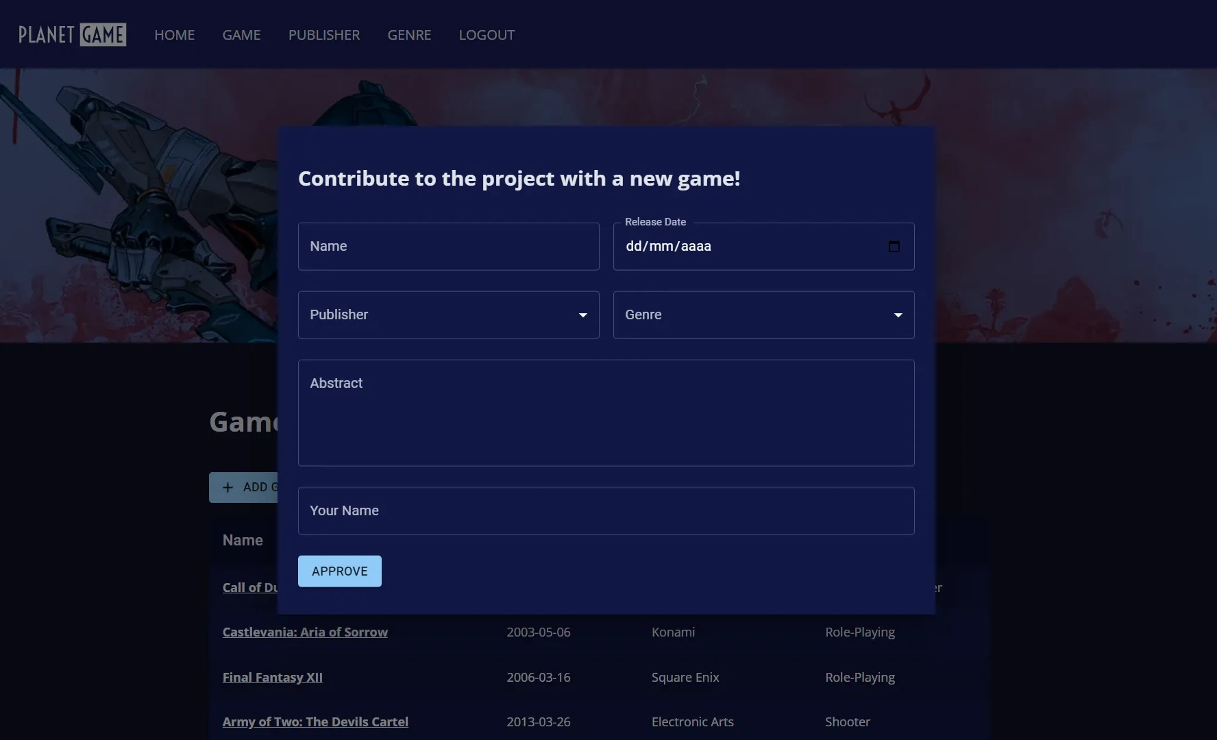 New Game Form Desktop 3