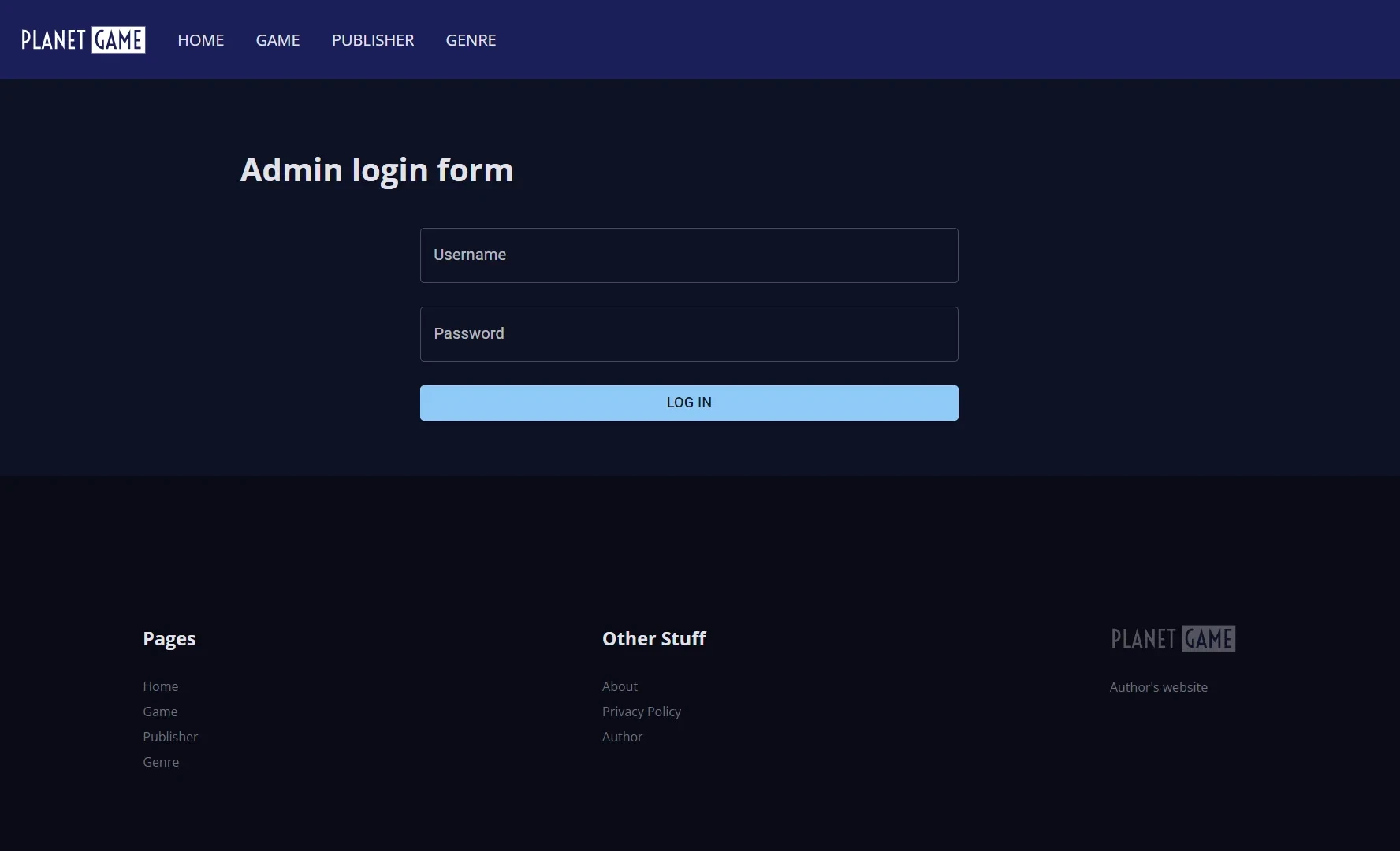 Admin Login Form Desktop 4